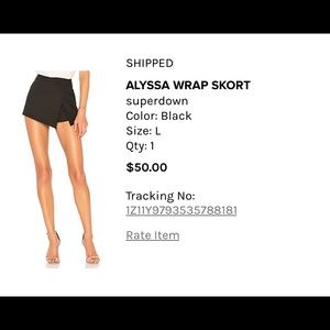 SuperDown mini skort never worn beforeFROM REVOVLE